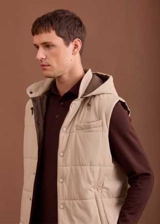 Bej erkek yelek – Wemsey FW25/26 Koleksiyonu
